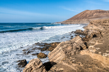 Rocky Coast and Strong Waves