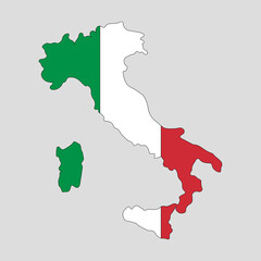 Italy country contour map. Vector illustration