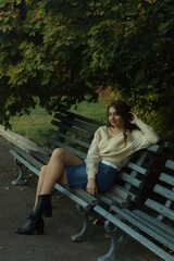 person sitting on bench