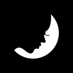 Obraz na płótnie Canvas silhouette of a moon