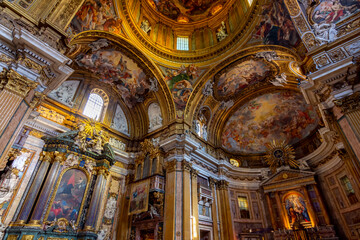 Fototapeta na wymiar Rome, Italy - October 2022: Church of the Gesu interiors