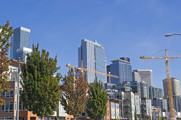 Seattle city streets near Elliot Bay.