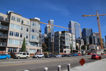 Seattle city streets near Elliot Bay.