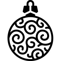 bauble solid line icon
