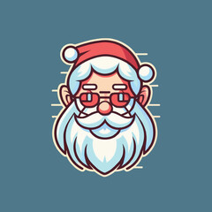 Santa Claus Vector Illustration Logo Mascot and Icon Cartoon Christmas holiday character