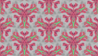 Abstract floral seamless ornament.Design for decorating,background, wallpaper, illustration, fabric, clothing, batik, carpet, embroidery.	