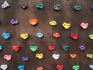 Rock climbing site for children design for challenge concept