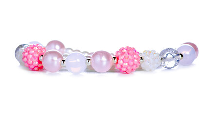 baby beads beauty on white background isolation