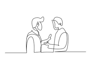 business workers warning each other verbally fighting