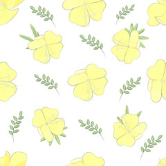 seamless pattern with yellow flowers