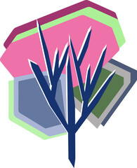 Abstract tree, geometric tree, logo, abstraction