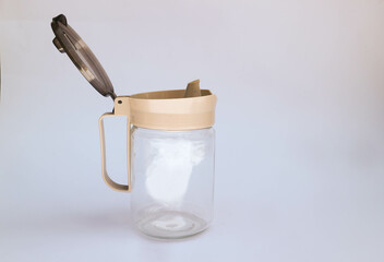 oil glass bottle isolated on white background