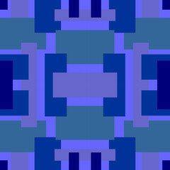 Abstract Medium Blue Cube Block Pattern