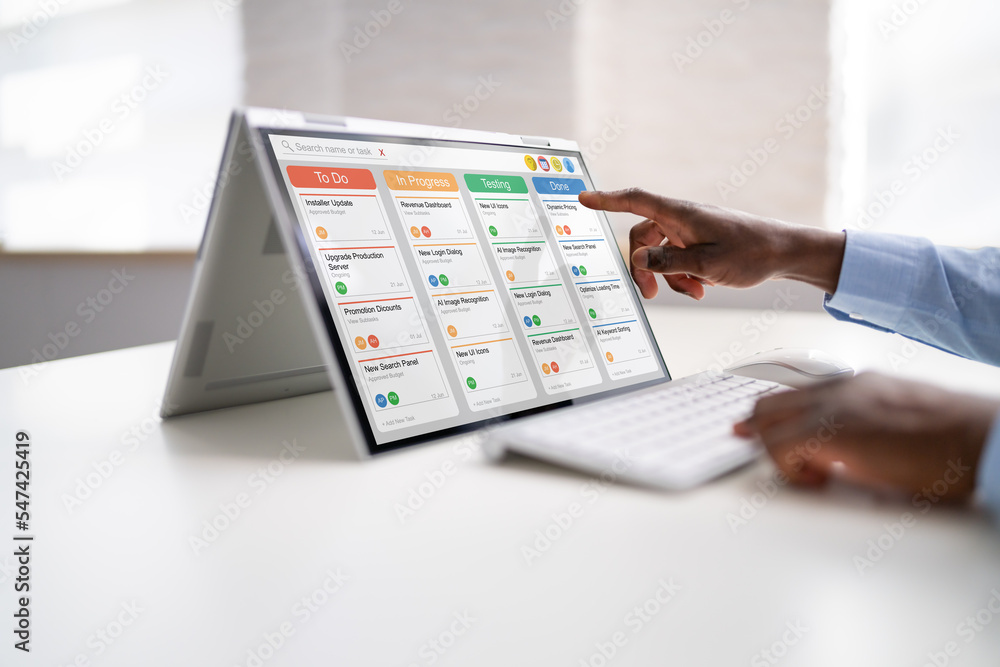Poster Kanban Project Schedule Management Software App