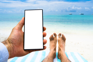 Mobile Phone Or Smartphone With Green Screen