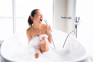 Woman Clean Skin Health And Spa Bath