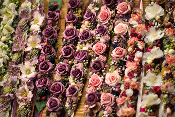 pink and white roses