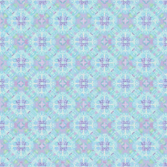 Fototapeta premium seamless abstract blue and violet flower water color styale table beautiful fabric ethnic pattern background