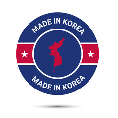 Made in Korea. Korean Flags icon design. 