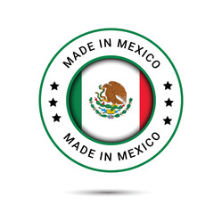 Made in Mexico logo design made in Mexico flags logo