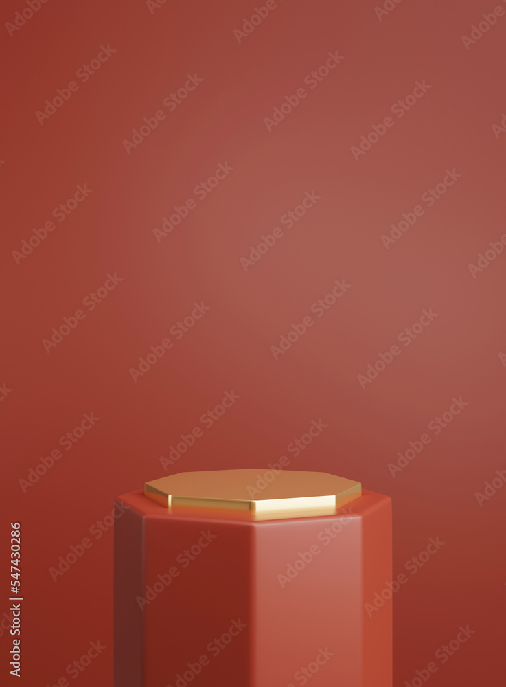 Poster 3d background scene with podium. minimal product display mockup with geometric shape object. 3d rend