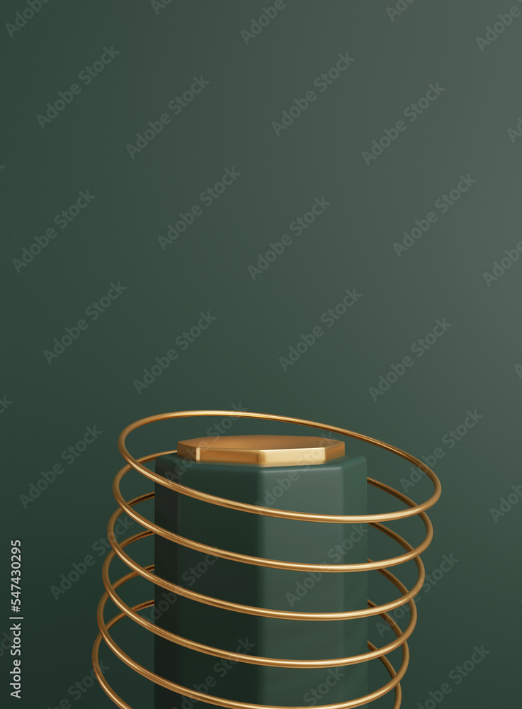 Poster 3d background scene with podium. minimal product display mockup with geometric shape object. 3d rend