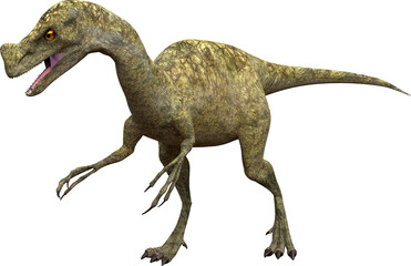 Fototapeta premium Dinosaur Ornitholestes Transparent Background