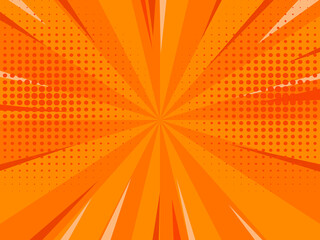 Fototapeta premium Comic style background orange