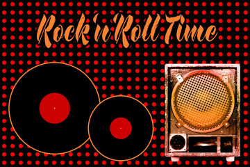 Rock'n'Roll, (Rock and Roll) Poster for Background or Flyer
