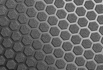 Hexagon pattern. Abstract black background. Geometric texture