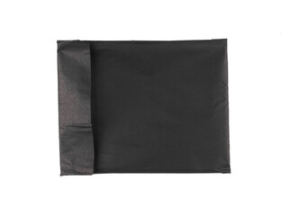 vintage photographs in a black envelope on a white background