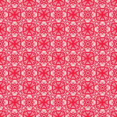 red flower and shading abstract line fabric ethnic abstract pattern background, seamless illustration fashion textile decoration colorful.