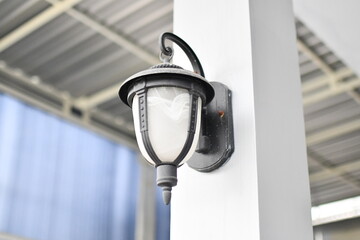 Classic lamp on the wall