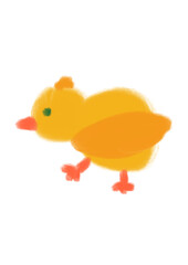 cute yellow cartoon chick