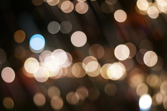 abstract blur bokeh light background banner. Horizontal background with blur bokeh effects for christmas time. Special occasion concept with space for text.	