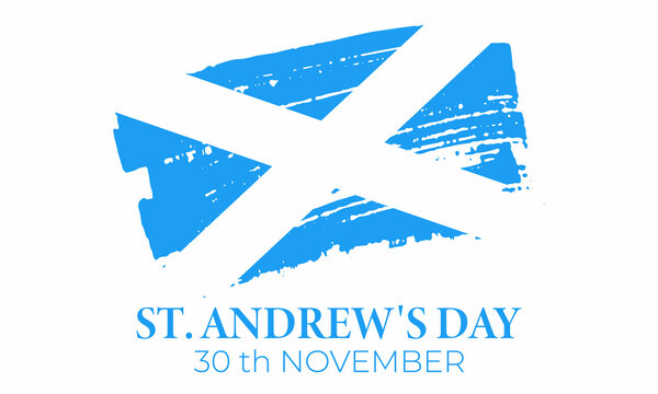 St. Andrew's day. National holiday in Scotland. 30 November. Background, poster, card, banner design. 