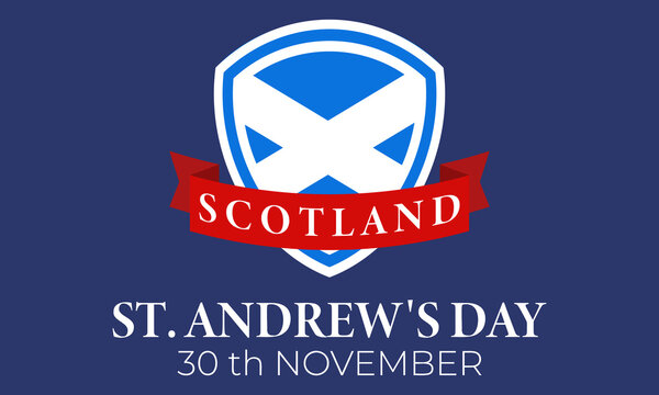 St. Andrew's day. National holiday in Scotland. 30 November. Background, poster, card, banner design. 
