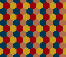 seamless geometric pattern with hexagon 
