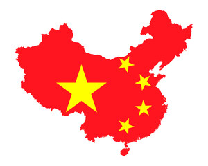 China map with administrative divisions. Vector illustration.