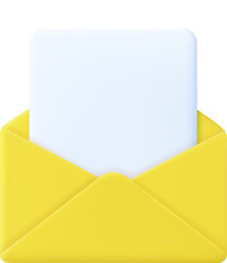 Envelope with paper documents icon.