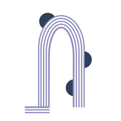 Monoline geometric. Arch. Aesthetic shape. Transparent PNG.