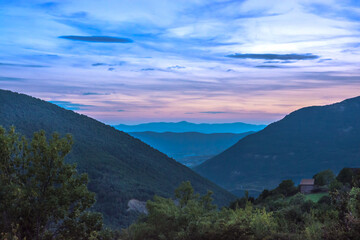Idyllic landscape at sunset in Barbenuta