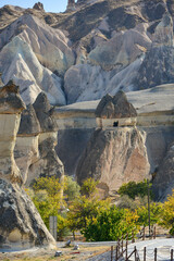 Fairy Chimneys in the autumn season in Capadoccia, or Cappadocia, Turkey
