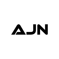 AJN letter logo design with white background in illustrator, vector logo modern alphabet font overlap style. calligraphy designs for logo, Poster, Invitation, etc.