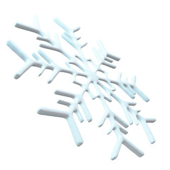3d snowflake png image. Falling snow white element