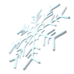 3d glossy light blue snowflake png design. Falling snow white element