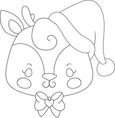 cute deer coloring book