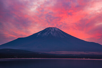 富士山と夕焼け