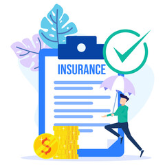 Illustration vector graphic cartoon character of insurance