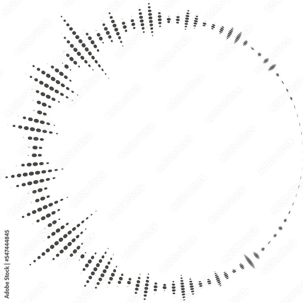 Poster circle audio wave. circular music sound equalizer. abstract radial radio and voice volume symbol.